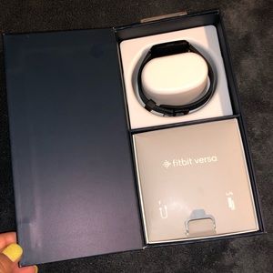 Fitbit Versa black band touchscreen smart watch